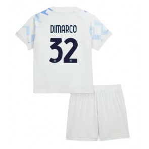 Lacne Dětský Futbalové dres Inter Milan Federico Dimarco #32 2025-26 Krátky Rukáv - Preč (+ trenírky)